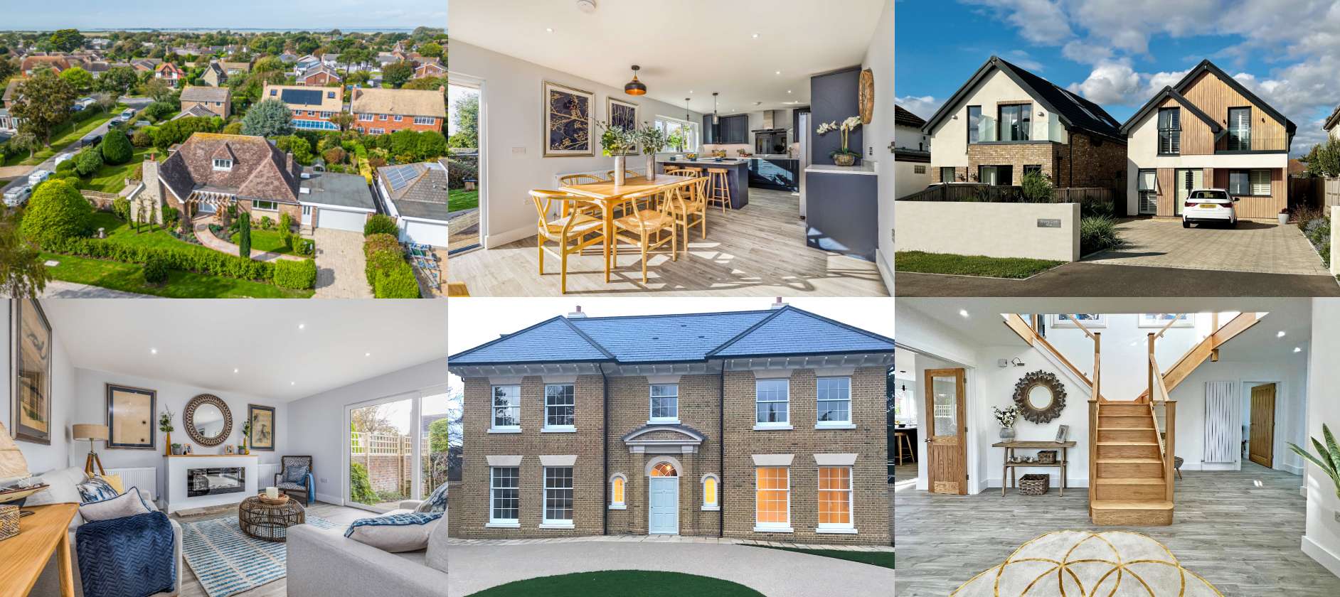 Collection of six images showing examples of work by Waltham Contracting